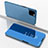 Apple iPhone 11 Pro用手帳型 レザーケース スタンド 鏡面 カバー アップル ブルー