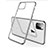 Apple iPhone 11 Pro用極薄ソフトケース シリコンケース 耐衝撃 全面保護 クリア透明 H03 アップル シルバー