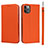 Apple iPhone 11 Pro用手帳型 レザーケース スタンド カバー T11 アップル オレンジ