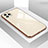 Apple iPhone 11 Pro用ハイブリットバンパーケース プラスチック 鏡面 カバー T05 アップル ゴールド