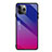 Apple iPhone 11 Pro用ハイブリットバンパーケース プラスチック 鏡面 虹 グラデーション 勾配色 カバー H01 アップル ローズレッド