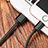 Apple iPhone 11 Pro Max用USBケーブル 充電ケーブル L04 アップル ブラック