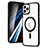 Apple iPhone 11 Pro Max用極薄ソフトケース シリコンケース 耐衝撃 全面保護 クリア透明 カバー Mag-Safe 磁気 Magnetic SD1 アップル ブラック