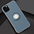 Apple iPhone 11 Pro Max用ハイブリットバンパーケース プラスチック アンド指輪 マグネット式 S01 アップル グリーン