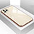 Apple iPhone 11 Pro Max用ハイブリットバンパーケース プラスチック 鏡面 カバー M01 アップル ゴールド
