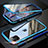 Apple iPhone 11 Pro Max用ケース 高級感 手触り良い アルミメタル 製の金属製 360度 フルカバーバンパー 鏡面 カバー M11 アップル ブルー