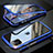Apple iPhone 11 Pro Max用ケース 高級感 手触り良い アルミメタル 製の金属製 360度 フルカバーバンパー 鏡面 カバー M11 アップル ネイビー