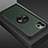 Apple iPhone 11 Pro Max用ハイブリットバンパーケース プラスチック アンド指輪 マグネット式 R07 アップル ブラック