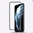 Apple iPhone 11 Pro Max用強化ガラス フル液晶保護フィルム F06 アップル ブラック