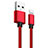 Apple iPhone 12用USBケーブル 充電ケーブル L11 アップル レッド
