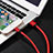 Apple iPhone 12用USBケーブル 充電ケーブル L11 アップル レッド