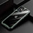 Apple iPhone 12用ハイブリットバンパーケース クリア透明 プラスチック 鏡面 カバー M03 アップル グリーン