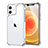 Apple iPhone 12用ハイブリットバンパーケース クリア透明 プラスチック 鏡面 カバー H04 アップル クリア
