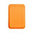 Apple iPhone 12用高級感 レザーウォレット - ブラック Mag-Safe 磁気 Magnetic アップル オレンジ