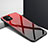 Apple iPhone 12用ハイブリットバンパーケース クリア透明 プラスチック 鏡面 カバー N01 アップル レッド