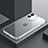 Apple iPhone 12用ケース 高級感 手触り良い メタル兼プラスチック バンパー QC4 アップル シルバー