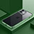 Apple iPhone 12用ケース 高級感 手触り良い メタル兼プラスチック バンパー QC4 アップル グリーン