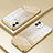 Apple iPhone 12用極薄ソフトケース シリコンケース 耐衝撃 全面保護 クリア透明 SY1 アップル ゴールド