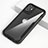 Apple iPhone 12 Mini用ハイブリットバンパーケース クリア透明 プラスチック 鏡面 カバー M01 アップル ブラック
