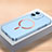 Apple iPhone 12 Mini用ハードケース プラスチック 質感もマット カバー Mag-Safe 磁気 Magnetic QC1 アップル ブルー