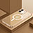 Apple iPhone 12 Mini用ケース 高級感 手触り良い メタル兼プラスチック バンパー Mag-Safe 磁気 Magnetic QC3 アップル ゴールド