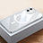 Apple iPhone 12 Mini用ケース 高級感 手触り良い メタル兼プラスチック バンパー Mag-Safe 磁気 Magnetic QC4 アップル シルバー