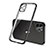 Apple iPhone 12 Pro用極薄ソフトケース シリコンケース 耐衝撃 全面保護 クリア透明 H01 アップル ブラック