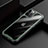 Apple iPhone 12 Pro用ハイブリットバンパーケース クリア透明 プラスチック 鏡面 カバー M03 アップル グリーン