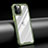 Apple iPhone 12 Pro用ハイブリットバンパーケース クリア透明 プラスチック 鏡面 カバー M04 アップル グリーン