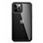 Apple iPhone 12 Pro用360度 フルカバーハイブリットバンパーケース クリア透明 プラスチック 鏡面 アップル ブラック
