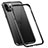 Apple iPhone 12 Pro用ケース 高級感 手触り良い アルミメタル 製の金属製 バンパー カバー T02 アップル ブラック