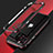 Apple iPhone 12 Pro用ケース 高級感 手触り良い アルミメタル 製の金属製 バンパー カバー N01 アップル レッド・ブラック