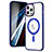 Apple iPhone 12 Pro用極薄ソフトケース シリコンケース 耐衝撃 全面保護 クリア透明 カバー Mag-Safe 磁気 Magnetic SD1 アップル ネイビー