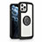 Apple iPhone 12 Pro用ハイブリットバンパーケース プラスチック 鏡面 カバー アンド指輪 マグネット式 N01 アップル 