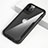 Apple iPhone 12 Pro Max用ハイブリットバンパーケース クリア透明 プラスチック 鏡面 カバー M01 アップル ブラック