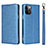Apple iPhone 12 Pro Max用手帳型 レザーケース スタンド カバー L09 アップル ブルー