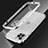 Apple iPhone 12 Pro Max用ケース 高級感 手触り良い アルミメタル 製の金属製 バンパー カバー N01 アップル シルバー