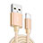 Apple iPhone 13 Mini用USBケーブル 充電ケーブル L08 アップル ゴールド