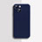 Apple iPhone 13 Mini用360度 フルカバー極薄ソフトケース シリコンケース 耐衝撃 全面保護 バンパー S04 アップル ネイビー