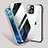 Apple iPhone 13 Mini用ケース 高級感 手触り良い アルミメタル 製の金属製 360度 フルカバーバンパー 鏡面 カバー M02 アップル シルバー