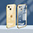 Apple iPhone 13 Mini用極薄ソフトケース シリコンケース 耐衝撃 全面保護 クリア透明 H08 アップル ゴールド