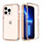 Apple iPhone 13 Pro用前面と背面 360度 フルカバー 極薄ソフトケース シリコンケース 耐衝撃 全面保護 バンパー 透明 YJ1 アップル ピンク