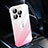 Apple iPhone 13 Pro用ハードカバー クリスタル クリア透明 勾配色 QC2 アップル ピンク