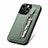 Apple iPhone 13 Pro用極薄ソフトケース シリコンケース 耐衝撃 全面保護 マグネット式 バンパー S05D アップル グリーン