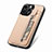Apple iPhone 13 Pro用極薄ソフトケース シリコンケース 耐衝撃 全面保護 マグネット式 バンパー S05D アップル ゴールド