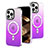 Apple iPhone 13 Pro用極薄ソフトケース グラデーション 勾配色 クリア透明 Mag-Safe 磁気 Magnetic アップル パープル