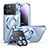 Apple iPhone 13 Pro用ケース 高級感 手触り良い メタル兼プラスチック バンパー Mag-Safe 磁気 Magnetic LK4 アップル ネイビー