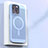 Apple iPhone 13 Pro用ハードケース プラスチック メッシュ デザイン カバー Mag-Safe 磁気 Magnetic アップル ブルー