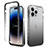 Apple iPhone 13 Pro用前面と背面 360度 フルカバー 極薄ソフトケース シリコンケース 耐衝撃 全面保護 バンパー 勾配色 透明 アップル ダークグレー