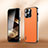 Apple iPhone 13 Pro Max用ケース 高級感 手触り良いレザー柄 AT6 アップル オレンジ